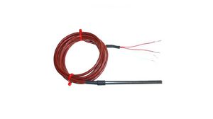 Resistance Thermometer 6mm 50mm Class B 100Ohm 200°C 1x Pt100, 4-Wire Circuit Silicon Rubber